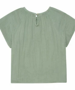 New 👍 Clara Organic Cotton Blouse Green clay Numero 74 Fashion Children 🎉 -Outlet Kids' Fashion Store clara organic cotton blouseclara organic cotton blouse green clay numero 74 fashion children 2