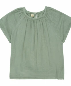 New 👍 Clara Organic Cotton Blouse Green clay Numero 74 Fashion Children 🎉