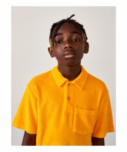 Deals 🔔 Clim Terry Cloth Polo Shirt Orange Bellerose Fashion Teen, Children 🌟 -Outlet Kids' Fashion Store clim terry cloth polo shirt orange bellerose fashion teen children 3