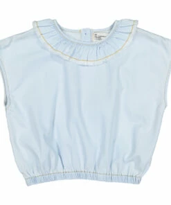 Budget 🤩 Collar Blouse Light Blue Piupiuchick Fashion Children 👏