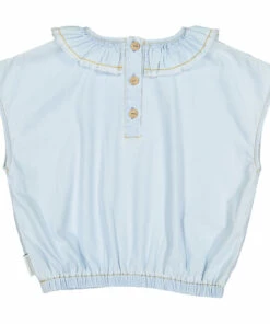 Budget 🤩 Collar Blouse Light Blue Piupiuchick Fashion Children 👏 -Outlet Kids' Fashion Store collar blouse light blue piupiuchick fashion children 4