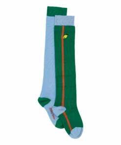 New 🔔 Colourblock Long 🧦 Socks Green Sticky Lemon Fashion Children 🔔