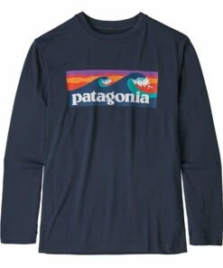 Wholesale 🌟 Cool UV-protection T-shirt Navy blue Patagonia Fashion Children ⌛