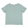 Hot Sale 🌟 Cotton and Linen Pocket T-shirt Green water Búho Fashion Children 🛒