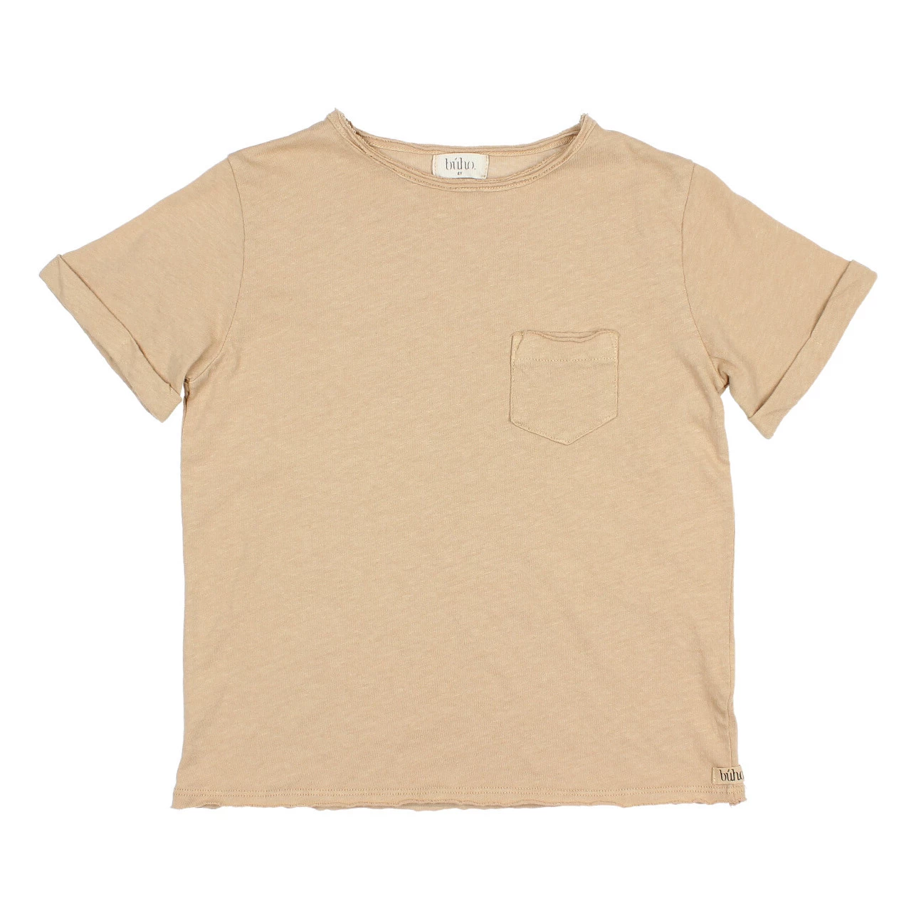 Promo ๐คฉ Cotton and Linen Pocket T-shirt Ochre Búho Fashion Children โจ 1 Promo ๐คฉ Cotton and Linen Pocket T-shirt Ochre Búho Fashion Children โจ