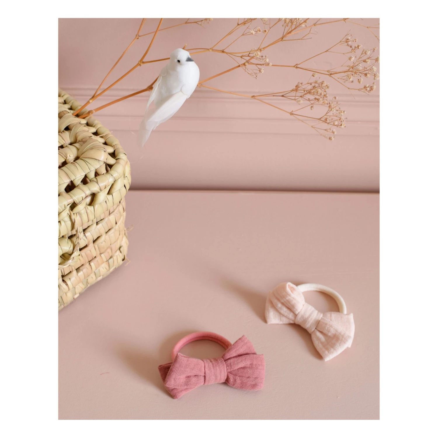 Discount 😍 Cotton Muslin Bow Hair Ties - Set of 2 Pink Bachca Fashion Children 👏 4 Discount 😍 Cotton Muslin Bow Hair Ties - Set of 2 Pink Bachca Fashion Children 👏 - Image 4