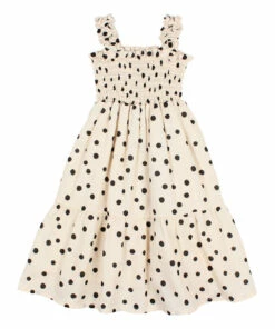Best reviews of ✨ Cotton Muslin Polka Dot 👗 Dress Ecru Búho Fashion Children 👏