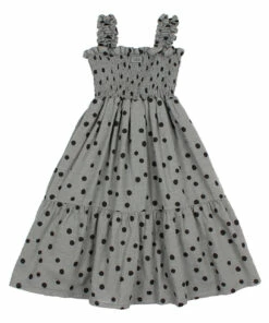 Cheapest ✨ Cotton Muslin Polka Dot 👗 Dress Grey Búho Fashion Children 🔥 -Outlet Kids' Fashion Store cotton muslin polka dot dress grey b uacute ho fashion children 2
