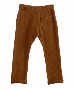 Deals ⭐ Cotton Muslin Trousers Caramel Emile et Ida Fashion Children 🔔 -Outlet Kids' Fashion Store cotton muslin trousers caramel emile et ida fashion children 3