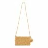New 💯 Crochet Straw Bag With Gold Plumetis Details Gold Obi Obi Fashion Children 🛒