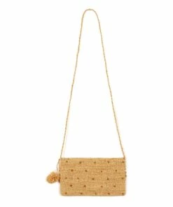 New 💯 Crochet Straw Bag With Gold Plumetis Details Gold Obi Obi Fashion Children 🛒 -Outlet Kids' Fashion Store crochet straw bag with gold plumetis detailscrochet straw bag with gold plumetis details gold obi obi fashion children 2