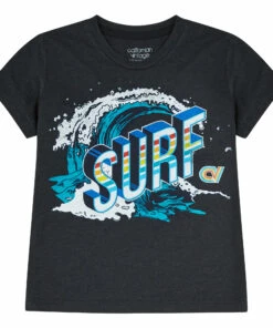 Flash Sale 🔥 Curl T-shirt Charcoal grey Californian Vintage Fashion Teen, Children 🧨