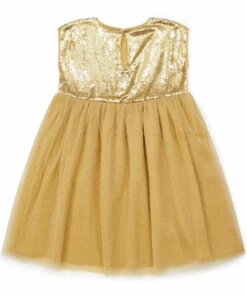 Best deal 🔥 Dalida Tulle and Sequin 👗 Dress - ❄ Christmas Collection - Gold Bonton Fashion Children ✔️ -Outlet Kids' Fashion Store dalida tulle and sequin dress christmas collection gold bonton fashion children 4