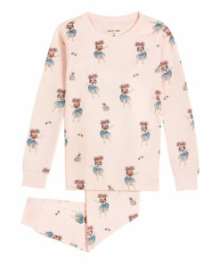 Coupon ✔️ Dancer Print Pyjama Set Pale pink Petit Lem Fashion Children ✨