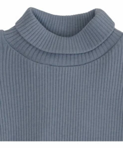 Deals 🔥 Deha Ribbed Organic Cotton Turtleneck Grey blue Yoli & Otis Fashion Children ✔️ -Outlet Kids' Fashion Store deha ribbed organic cotton turtleneck grey blue yoli otis fashion children 2