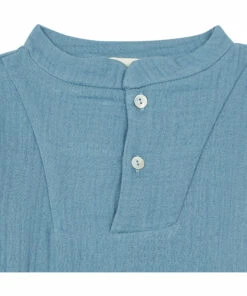 Best Pirce 👏 Deli Organic Cotton Muslin Pyjamas Grey blue Risu Risu Fashion Teen, Children ✨ -Outlet Kids' Fashion Store deli organic cotton muslin pyjamas grey blue risu risu fashion teen children 3