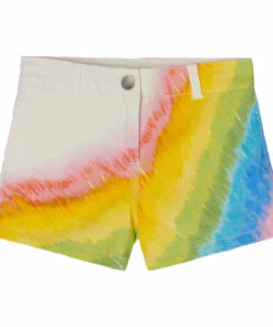 Promo 🧨 Denim Rainbow Shorts White Stella McCartney Kids Fashion Teen, Children 🎁