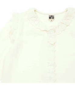 Best Sale 👍 Dory Organic Cotton Muslin Blouse Ecru Bonton Fashion Children 🎁 -Outlet Kids' Fashion Store dory organic cotton muslin blouse ecru bonton fashion children 1