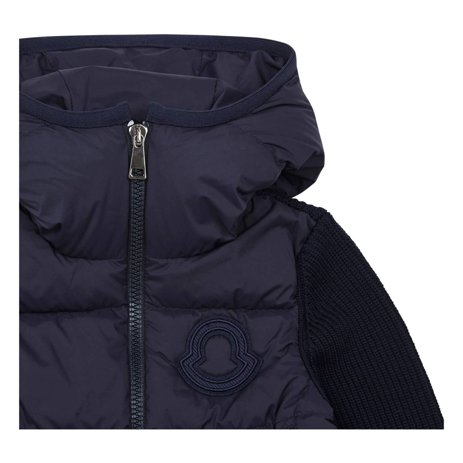 Discount ✔️ Down Jacket with Woollen Sleeves Navy blue Moncler Fashion Teen, Children ✨ 2 Discount ✔️ Down Jacket with Woollen Sleeves Navy blue Moncler Fashion Teen, Children ✨ - Image 2