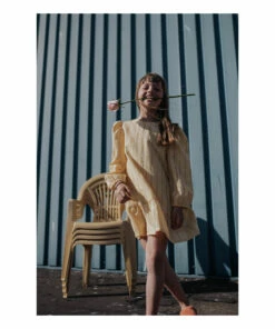 Flash Sale 💯 Dress Pale yellow Repose AMS Fashion Teen, Children 🔔 -Outlet Kids' Fashion Store dress pale yellow repose ams fashion teen children 4