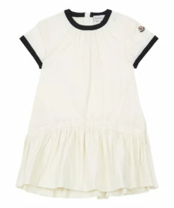 Outlet 💯 Dress White Moncler Fashion Teen, Children ❤️