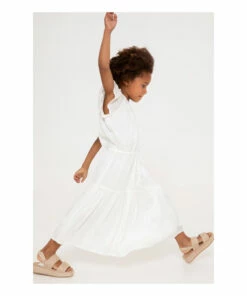 Best deal ✔️ Dress White Simple Kids Fashion Teen, Children ✔️ -Outlet Kids' Fashion Store dress white simple kids fashion teen children 2