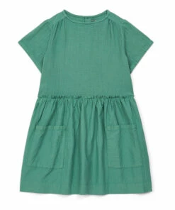 Brand new ❤️ Easy Dual-Material 👗 Dress Green Bonton Fashion Children 🎁