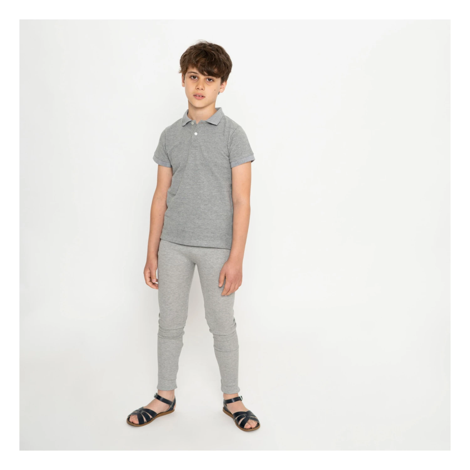Flash Sale ๐ Eiven Organic Cotton Pique Polo Shirt Grey Minimalisma Fashion Baby, Children ๐ 3 Flash Sale ๐ Eiven Organic Cotton Pique Polo Shirt Grey Minimalisma Fashion Baby, Children ๐ - Image 3