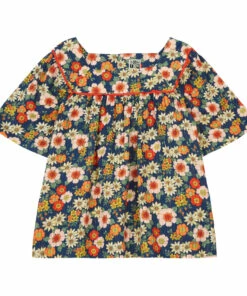 Top 10 🤩 Elisha Flower Blouse Navy blue Bonton Fashion Children 🤩