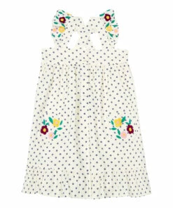 Cheapest 😍 Elodie Embroidered Cotton Muslin 👗 Dress Ecru Bonton Fashion Children ✨
