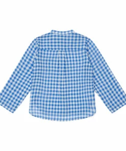 Buy ✨ Eloi Gingham Cotton Muslin Shirt Blue Bonton Fashion Children 💯 -Outlet Kids' Fashion Store eloi gingham cotton muslin shirt blue bonton fashion children 2