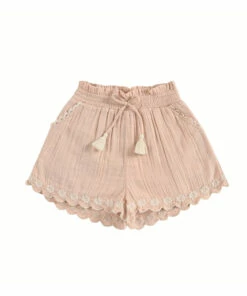 Brand new 😍 Embroidered Embroidered Organic Cotton Muslin Shorts Pale pink Louise Misha Fashion Teen, Children 🤩