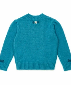 Cheap 🔥 Embroidered Jumper Peacock blue Bonton Fashion Children 😍 -Outlet Kids' Fashion Store embroidered jumper peacock blue bonton fashion children 2