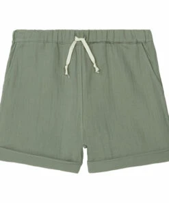 Buy 🛒 Ernest Cotton Muslin Shorts - Marlot x Smallable Exclusive - Sage Marlot Paris Fashion Children ⭐