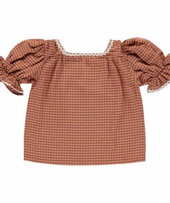 Budget 😀 Estella Organic Cotton Blouse Terracotta Liilu Fashion Children ⭐
