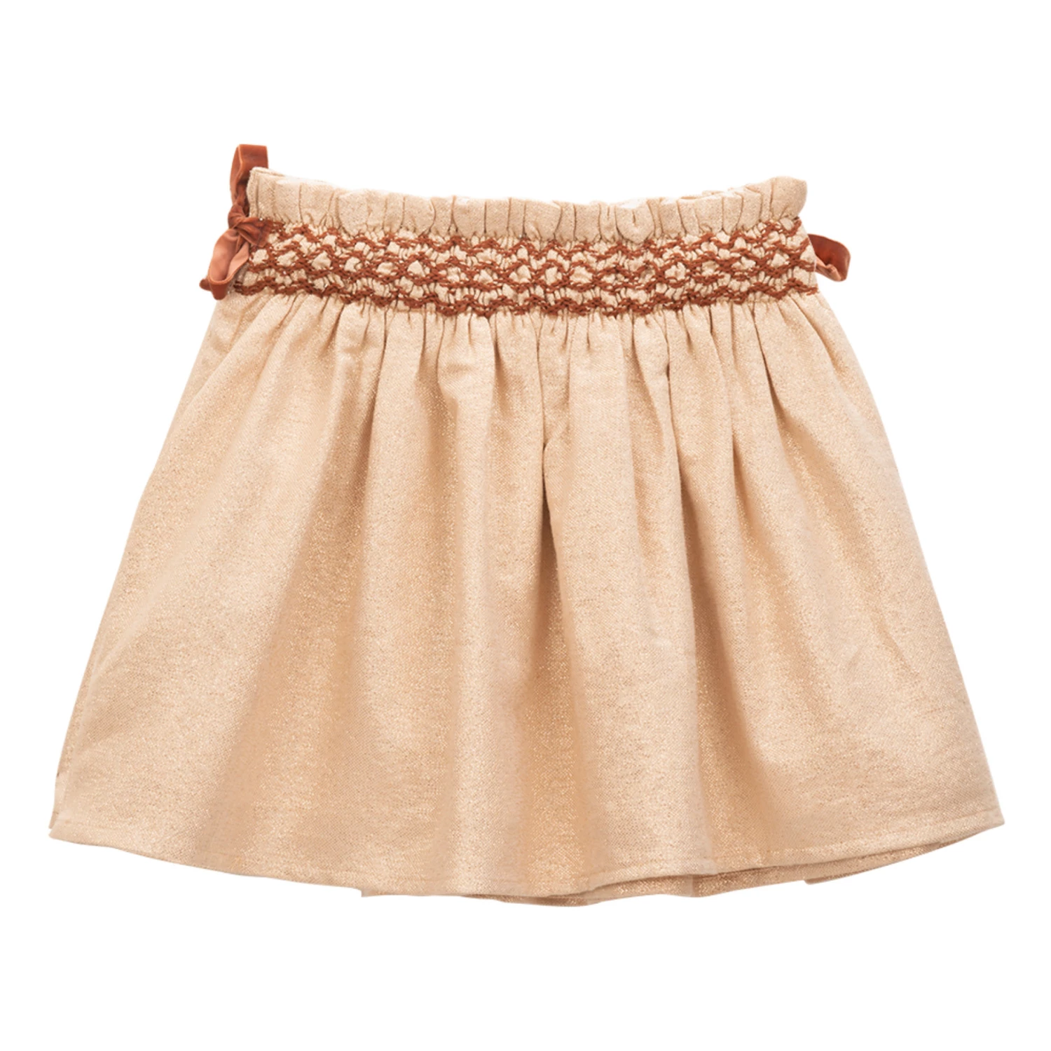 Promo 🌟 Exclusive 🎄 Christmas Capsule - Lurex Skirt Gold Emile et Ida Fashion Children 💯 5 Promo 🌟 Exclusive 🎄 Christmas Capsule - Lurex Skirt Gold Emile et Ida Fashion Children 💯 - Image 5