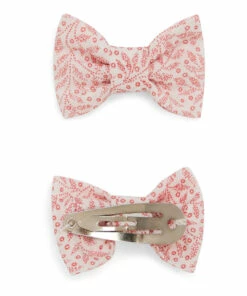 Best Sale 💯 Exclusive Liberty Organic Cotton Hair Clips Red Bonpoint Fashion Children ✔️