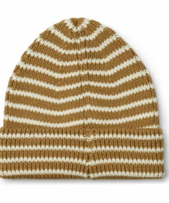 Hot Sale 🔔 Ezra Striped Organic Cotton Beanie Camel Liewood Fashion Baby, Children 🎉 -Outlet Kids' Fashion Store ezra striped organic cotton beanie camel liewood fashion baby children 2