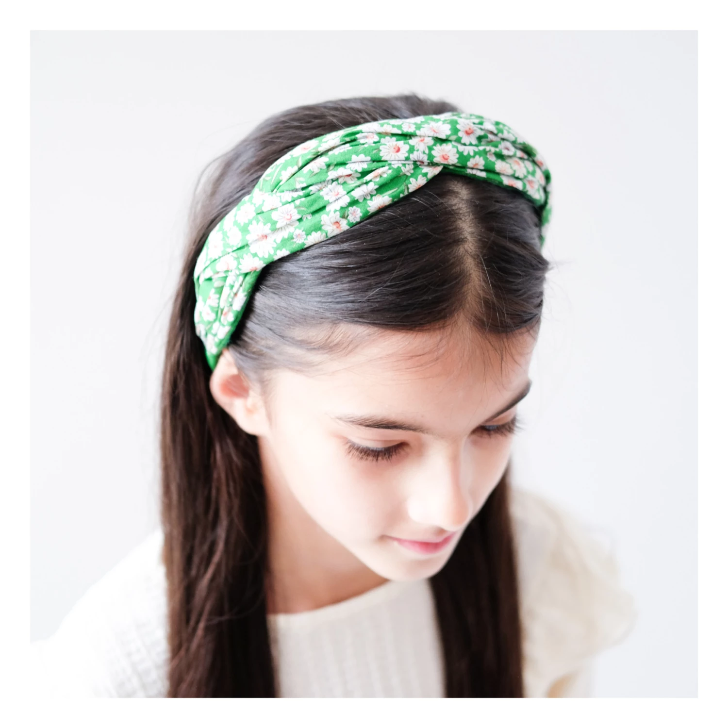 Best deal 💯 Fabric Flower Headband Green Mimi & Lula Fashion Children 🤩 3 Best deal 💯 Fabric Flower Headband Green Mimi & Lula Fashion Children 🤩 - Image 3