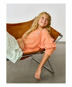 New 👍 Fade Sweatshirt Orange Bellerose Fashion Teen, Children 🧨 -Outlet Kids' Fashion Store fade sweatshirt orange bellerose fashion teen children 3