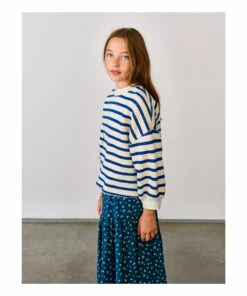 Best Pirce ⭐ Fash Striped Sweatshirt Navy blue Bellerose Fashion Teen, Children 🧨 -Outlet Kids' Fashion Store fash striped sweatshirt navy blue bellerose fashion teen children 3