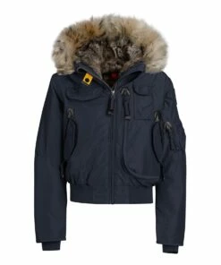 Coupon ✔️ Faux Fur Hooded Gobi Girl Bomber Jacket Navy blue Parajumpers Fashion Teen, Children 🤩