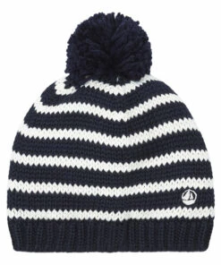 Top 10 🌟 Fleece-lined Striped Beanie Blue Petit Bateau Fashion Children ⌛