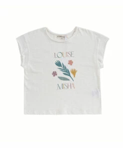 Hot Sale ✔️ Flora Slub Cotton T-shirt White Louise Misha Fashion Teen, Children 🛒