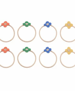 Best Sale 🎁 Flower Hair Ties - Set of 8 Beige Mimi & Lula Fashion Children 🔔