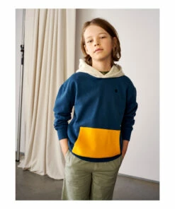 Hot Sale 🤩 Food Pocket Hoodie Peacock blue Bellerose Fashion Teen, Children ❤️ -Outlet Kids' Fashion Store food pocket hoodie peacock blue bellerose fashion teen children 2