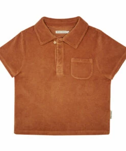 Promo 🔔 Francis Organic Cotton Polo T-shirt Rust the new society Fashion Teen, Children 🧨