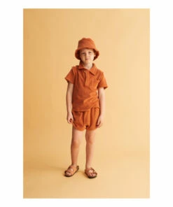 Promo 🔔 Francis Organic Cotton Polo T-shirt Rust the new society Fashion Teen, Children 🧨 -Outlet Kids' Fashion Store francis organic cotton polo t shirt rust the new society fashion teen children 3