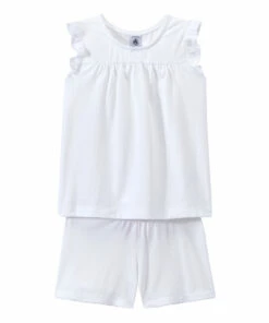 Wholesale 🔔 Fridget Short Pyjamas White Petit Bateau Fashion Children ⌛