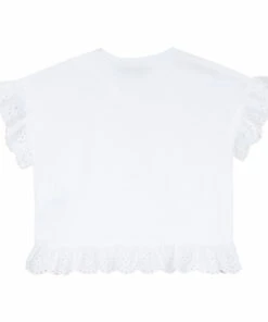 Best Pirce ✔️ Frill T-shirt Ecru Tartine et Chocolat Fashion Children 🛒 -Outlet Kids' Fashion Store frill t shirt ecru tartine et chocolat fashion children 2